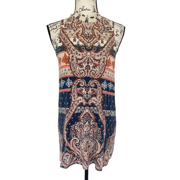 O’Neill Mini Dress Lennon Sleeveless paisley Sz S Boho cottage core - Picture 11 of 14